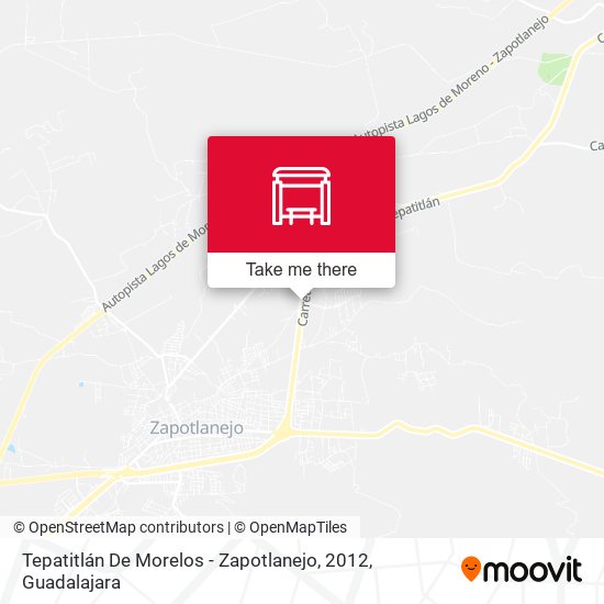 Tepatitlán De Morelos - Zapotlanejo, 2012 map