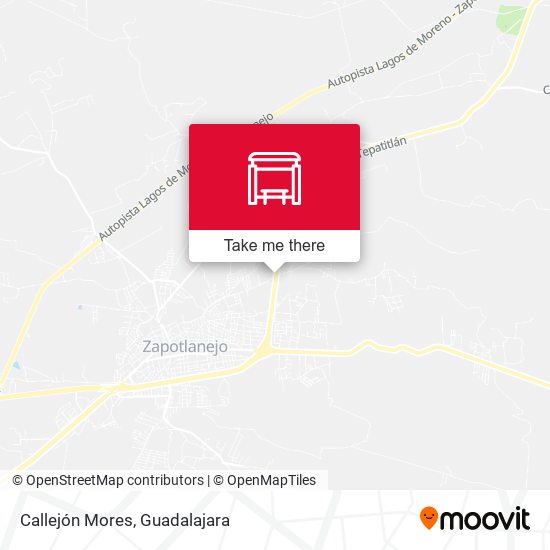 Callejón Mores map