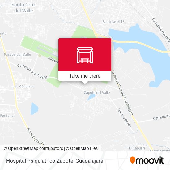 Mapa de Hospital Psiquiátrico Zapote