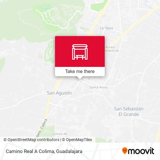 Mapa de Camino Real A Colima