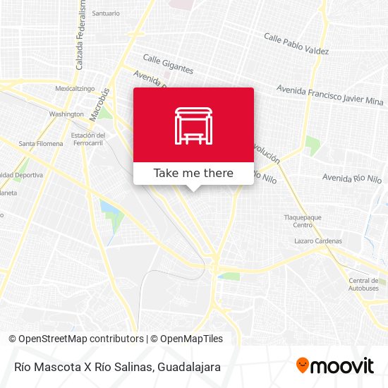 Río Mascota X Río Salinas map