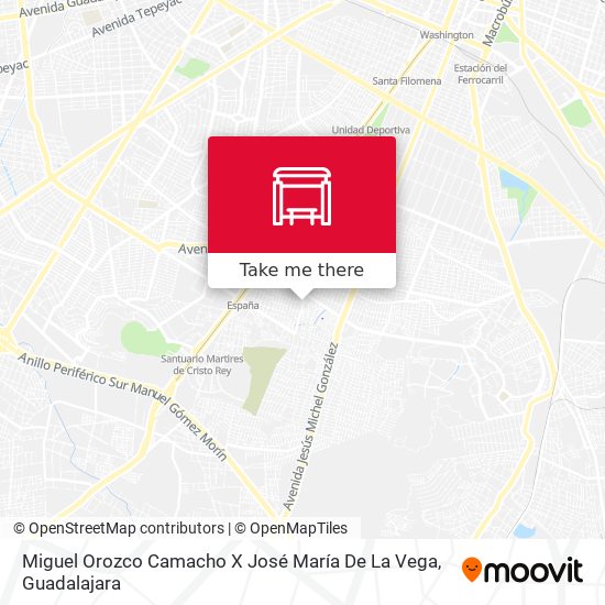 Miguel Orozco Camacho X José María De La Vega map