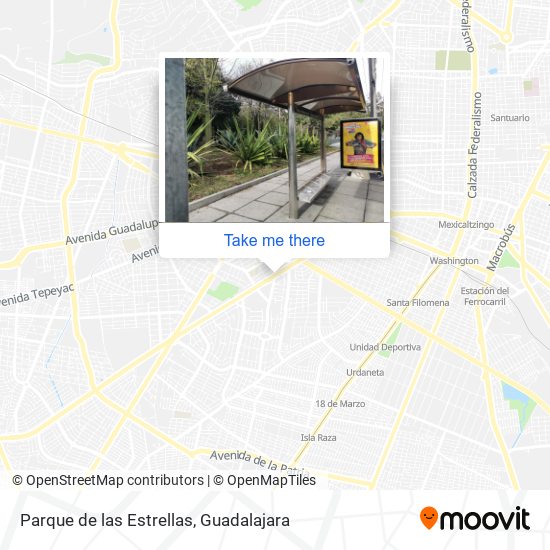 Mapa de Parque de las Estrellas