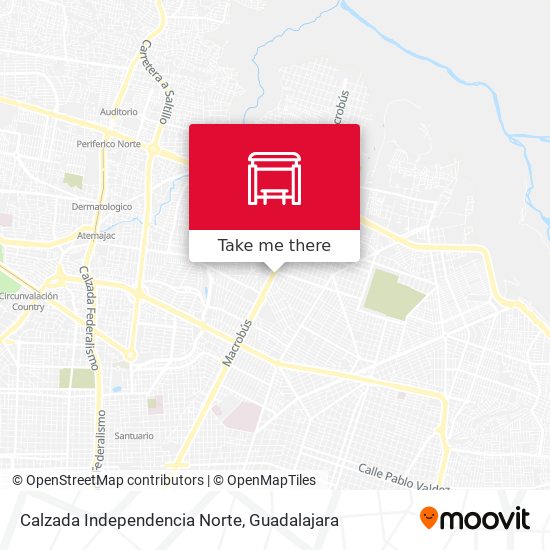 Calzada Independencia Norte map