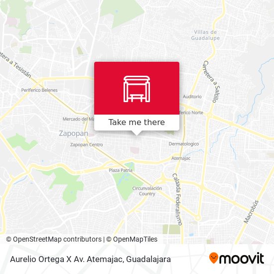 Mapa de Aurelio Ortega X Av. Atemajac