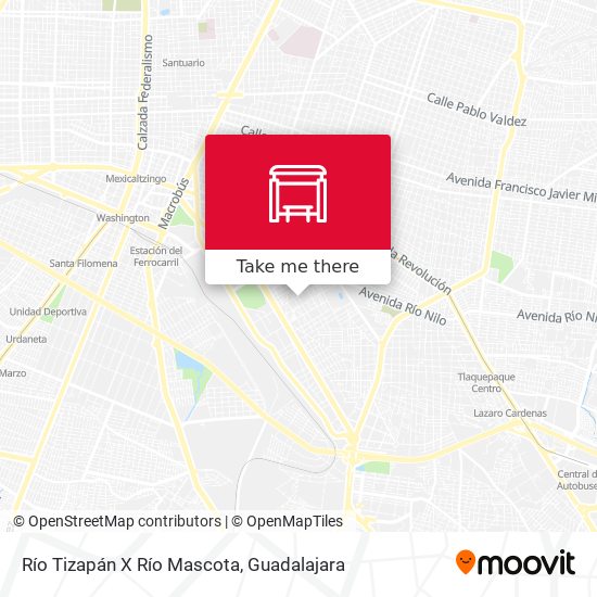 Río Tizapán X Río Mascota map