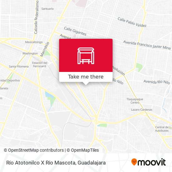 Río Atotonilco X Río Mascota map