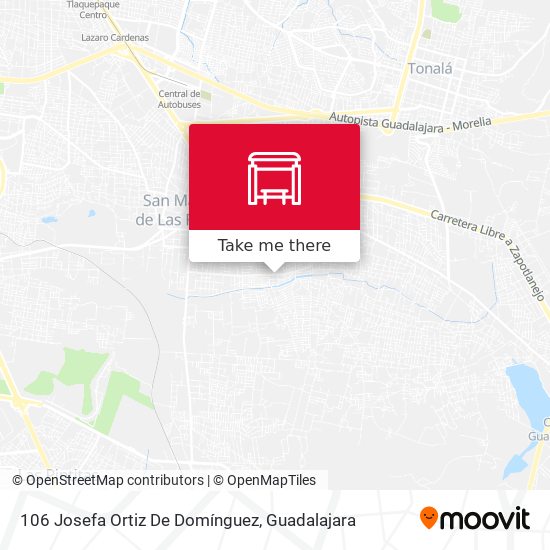 106 Josefa Ortiz De Domínguez map