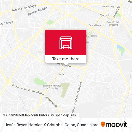 Jesús Reyes Heroles X Cristobal Colón map