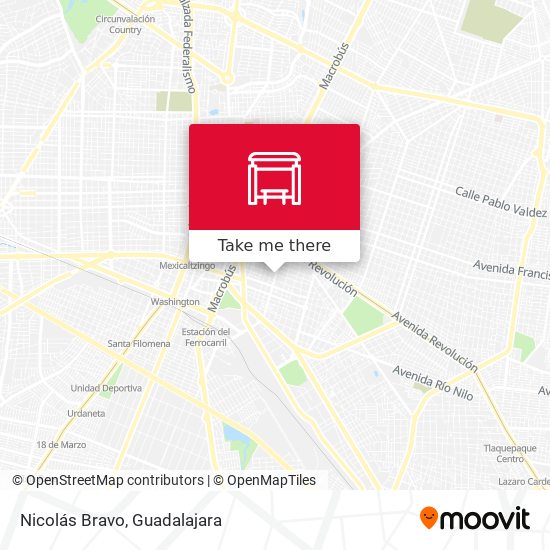 Nicolás Bravo map