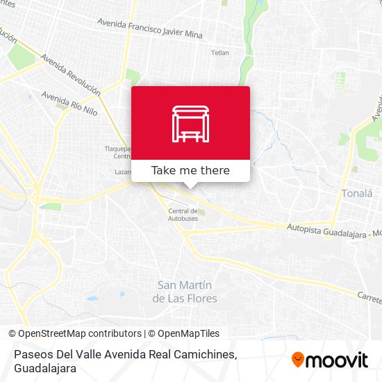 Mapa de Paseos Del Valle Avenida Real Camichines