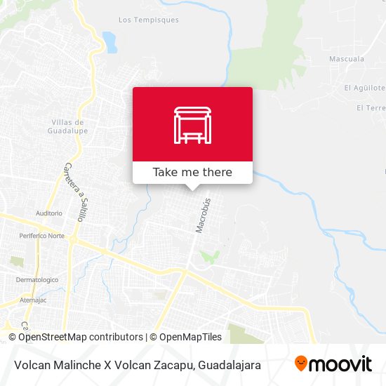 Mapa de Volcan Malinche X Volcan Zacapu