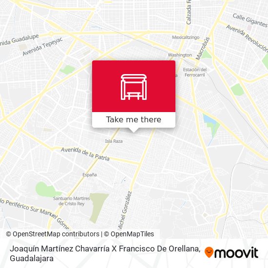 Joaquín Martínez Chavarría X Francisco De Orellana map