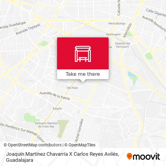 Mapa de Joaquín Martínez Chavarría X Carlos Reyes Avilés