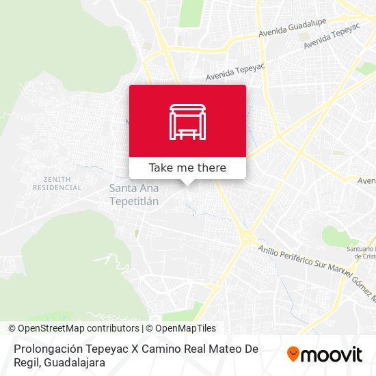 Prolongación Tepeyac X Camino Real Mateo De Regil map