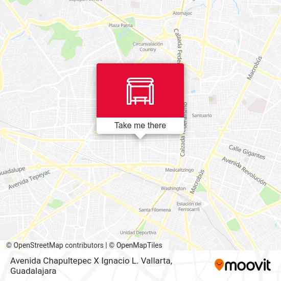 Avenida Chapultepec X Ignacio L. Vallarta map