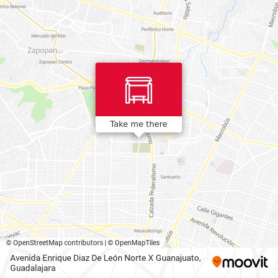Avenida Enrique Diaz De León Norte X Guanajuato map