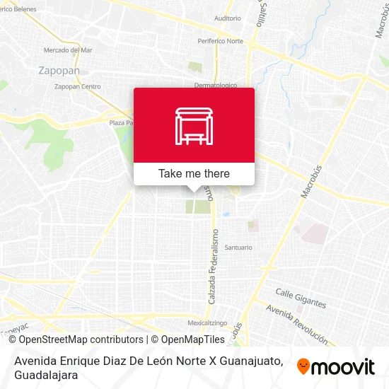 Avenida Enrique Diaz De León Norte X Guanajuato map