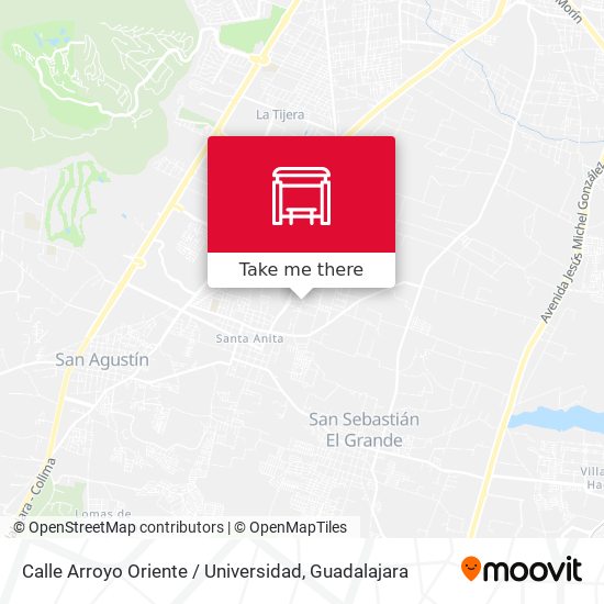 Mapa de Calle Arroyo Oriente / Universidad