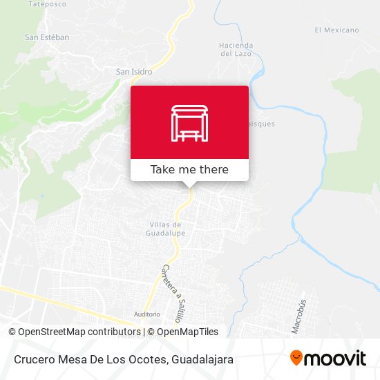 Mapa de Crucero Mesa De Los Ocotes