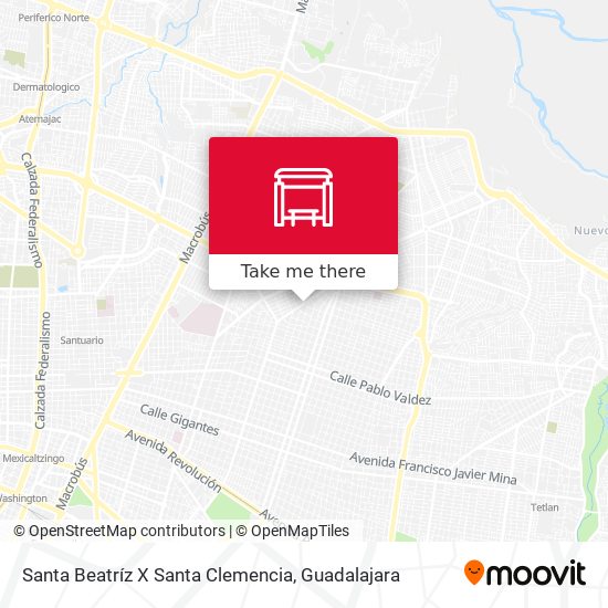 Santa Beatríz X Santa Clemencia map
