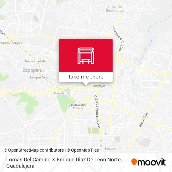 Mapa de Lomas Del Camino X Enrique Diaz De León Norte