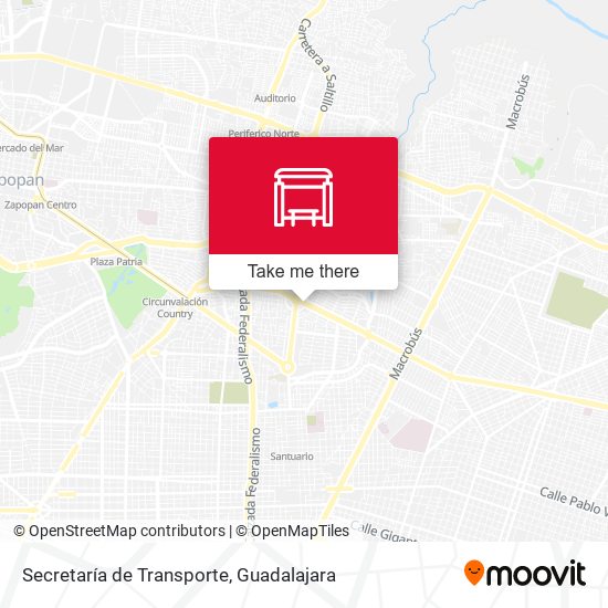 Secretaría de Transporte map