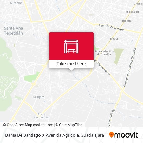 Bahía De Santiago X Avenida Agrícola map