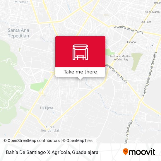 Bahía De Santiago X Agrícola map