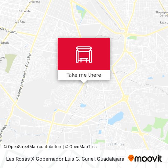 Mapa de Las Rosas X Gobernador Luis G. Curiel