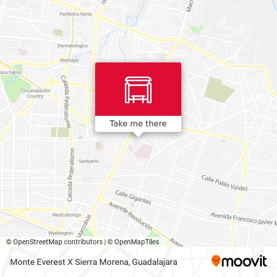 Monte Everest X Sierra Morena map