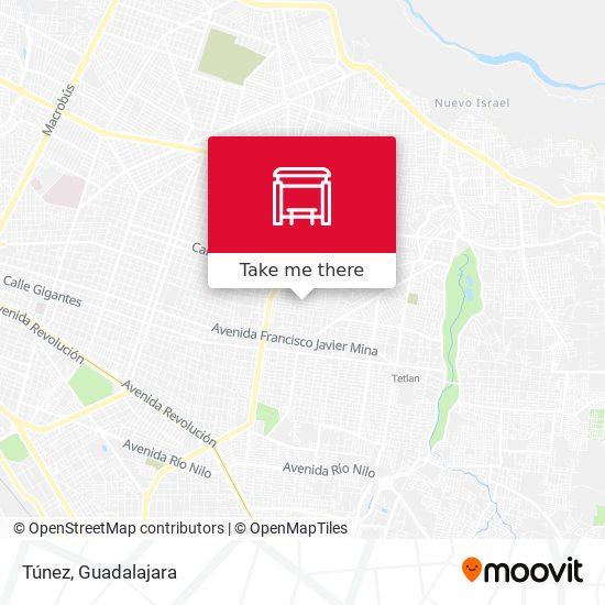 Mapa de Túnez