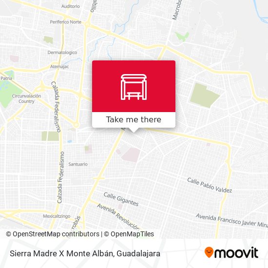 Mapa de Sierra Madre X Monte Albán