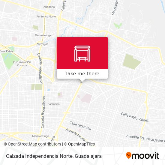 Calzada Independencia Norte map