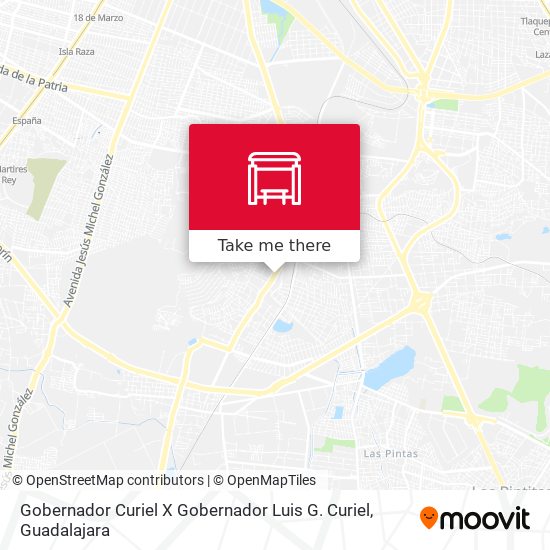 Mapa de Gobernador Curiel X Gobernador Luis G. Curiel