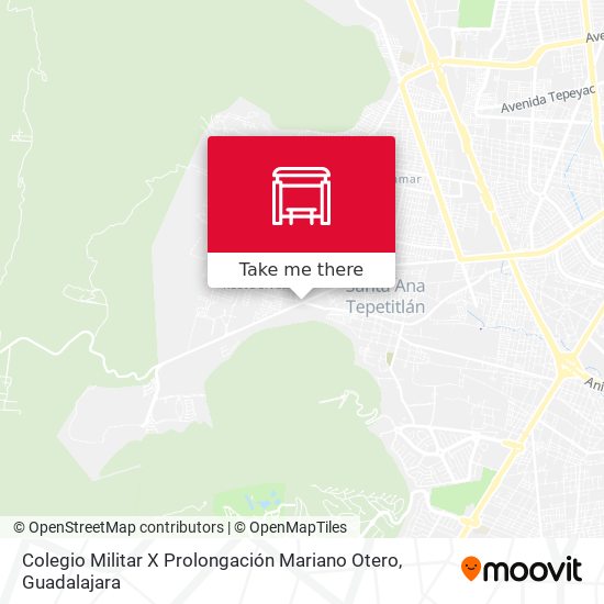 Mapa de Colegio Militar X Prolongación Mariano Otero