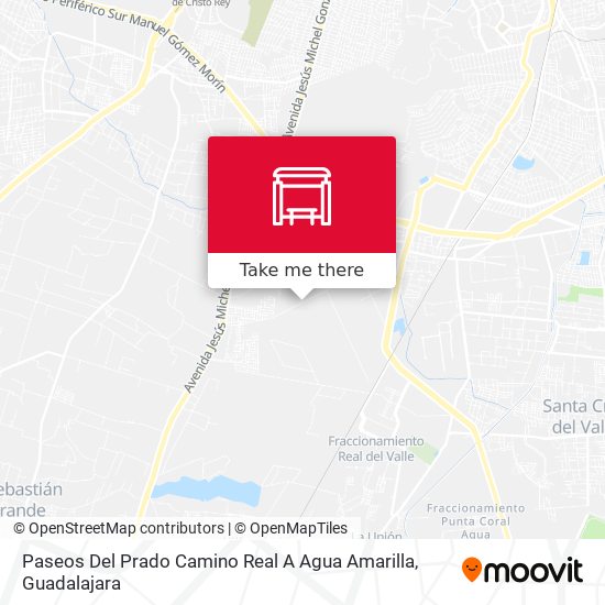 Paseos Del Prado Camino Real A Agua Amarilla map