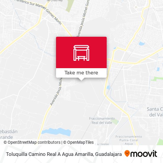 Toluquilla Camino Real A Agua Amarilla map