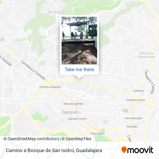 Camino a Bosque de San Isidro map