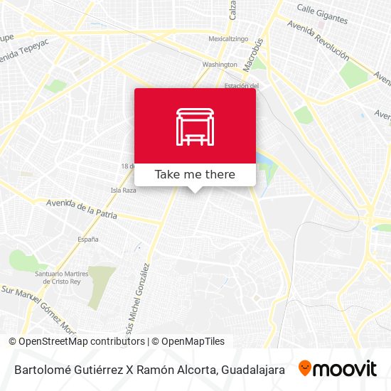 Bartolomé Gutiérrez X Ramón Alcorta map