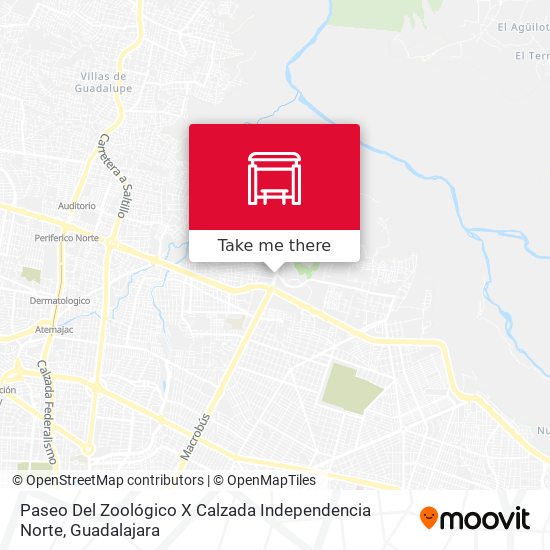 Paseo Del Zoológico X Calzada Independencia Norte map