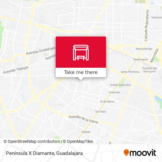 Península X Diamante map