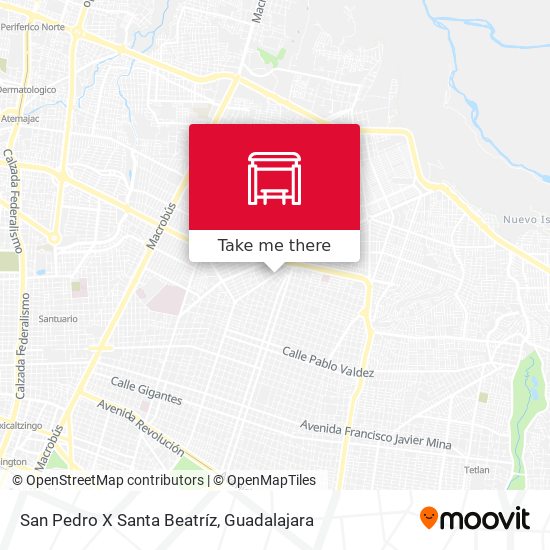 San Pedro X Santa Beatríz map