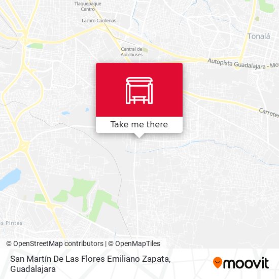San Martín De Las Flores Emiliano Zapata map