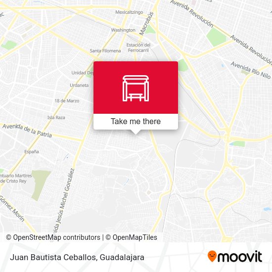 Juan Bautista Ceballos map