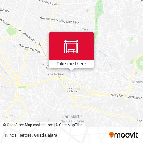 Niños Héroes map