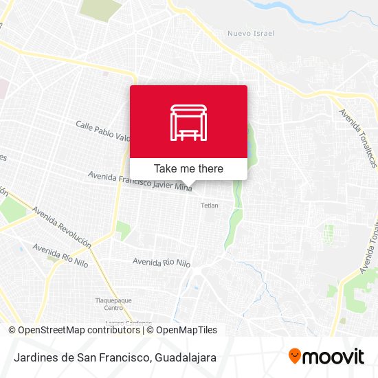 Jardines de San Francisco map