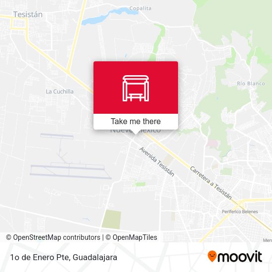 1o de Enero Pte map