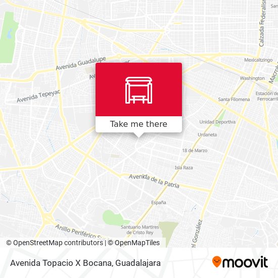 Avenida Topacio X Bocana map