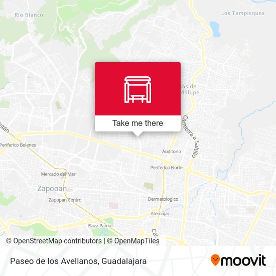 Paseo de los Avellanos map